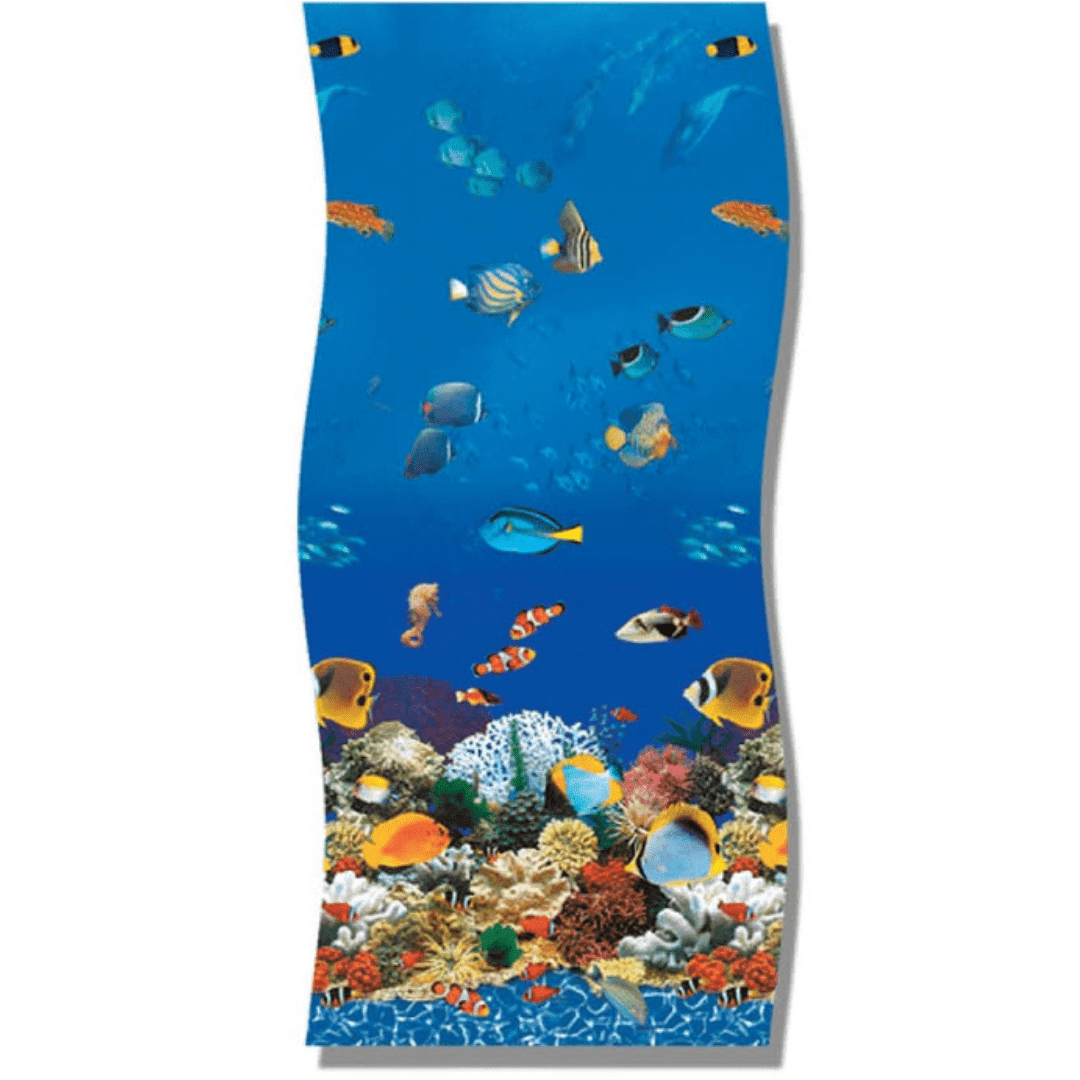 18' Round Caribbean Tile Overlap Above Ground Pool Liner 25 Gauge 48"-54" Tall Wall