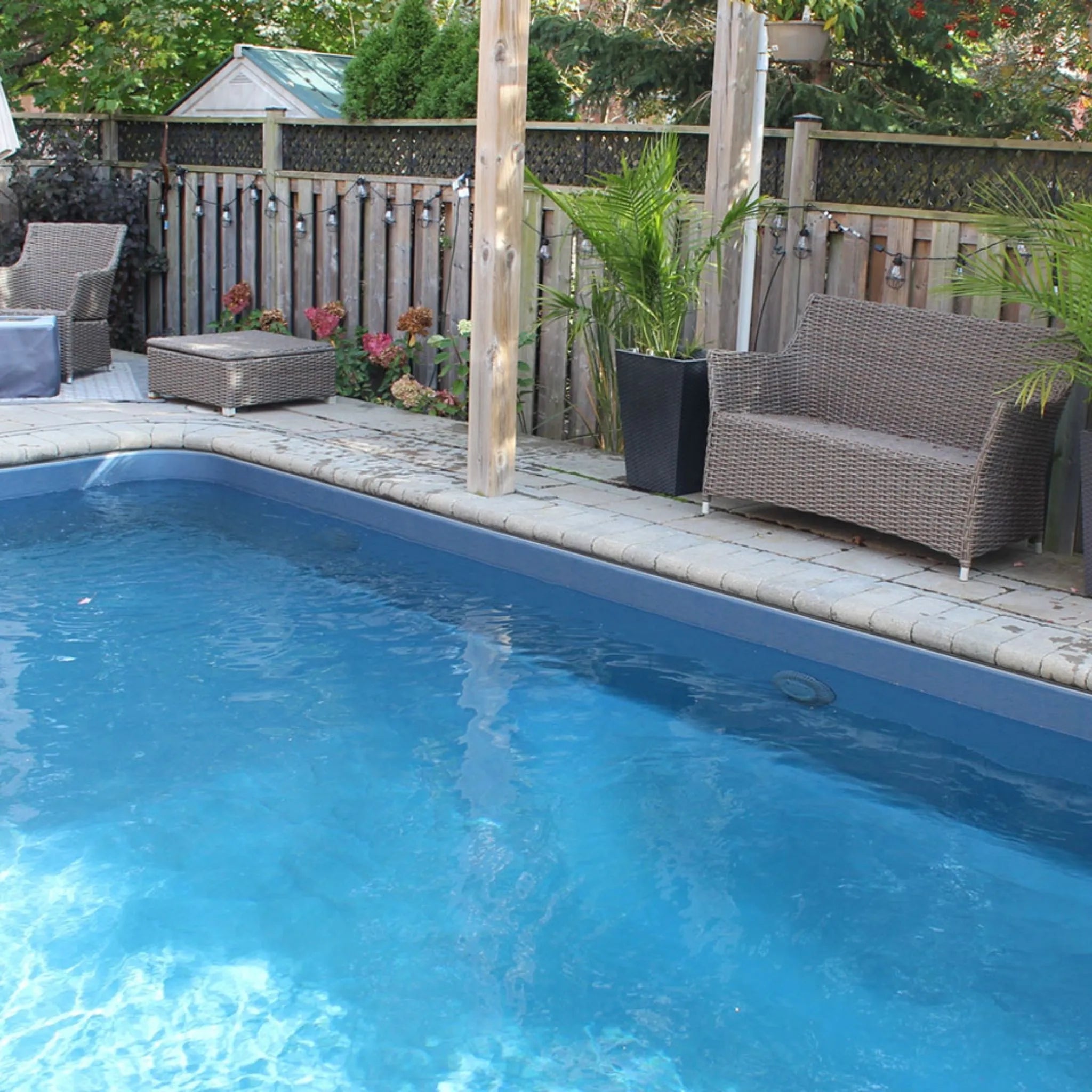 Blue Slate Shimmer Stone For Destination Series GLI Inground Pool Liner 27 Mil