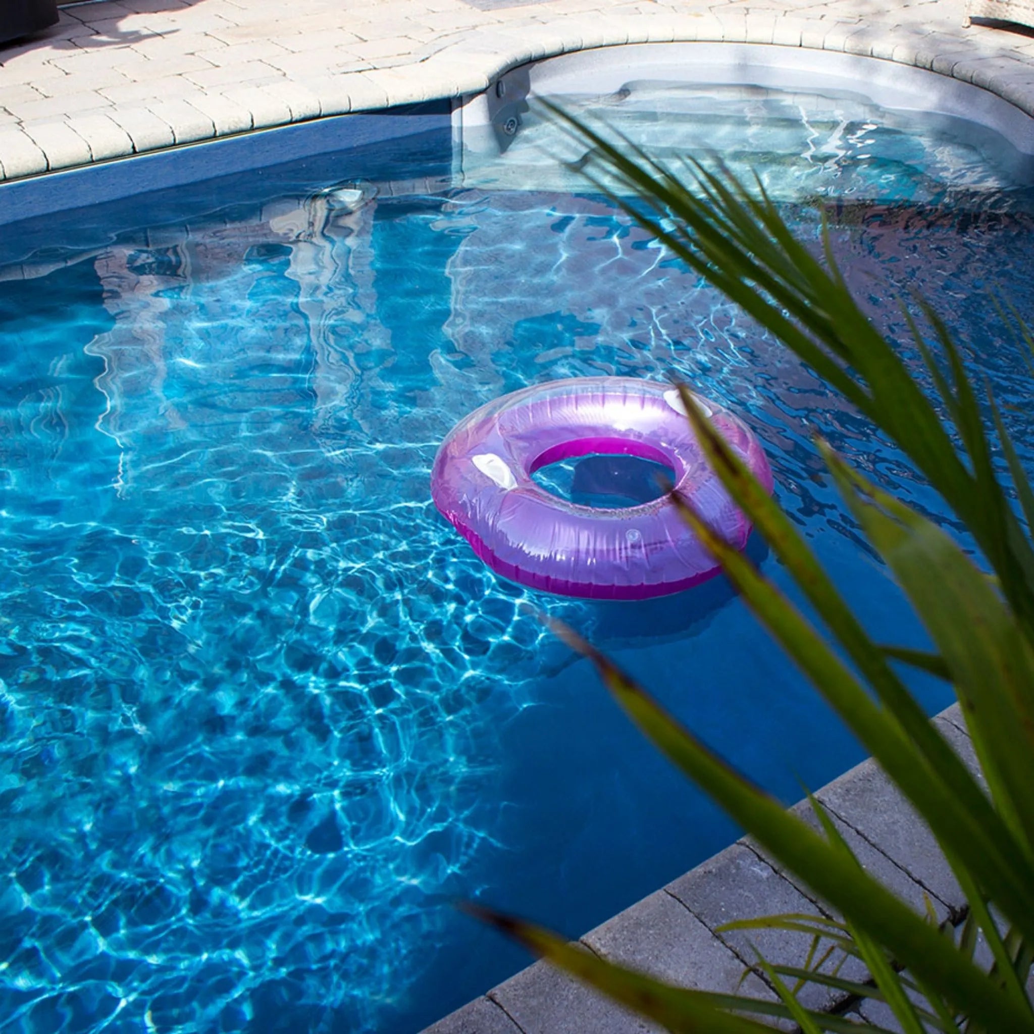 Blue Slate Shimmer Stone For Destination Series GLI Inground Pool Liner 27 Mil
