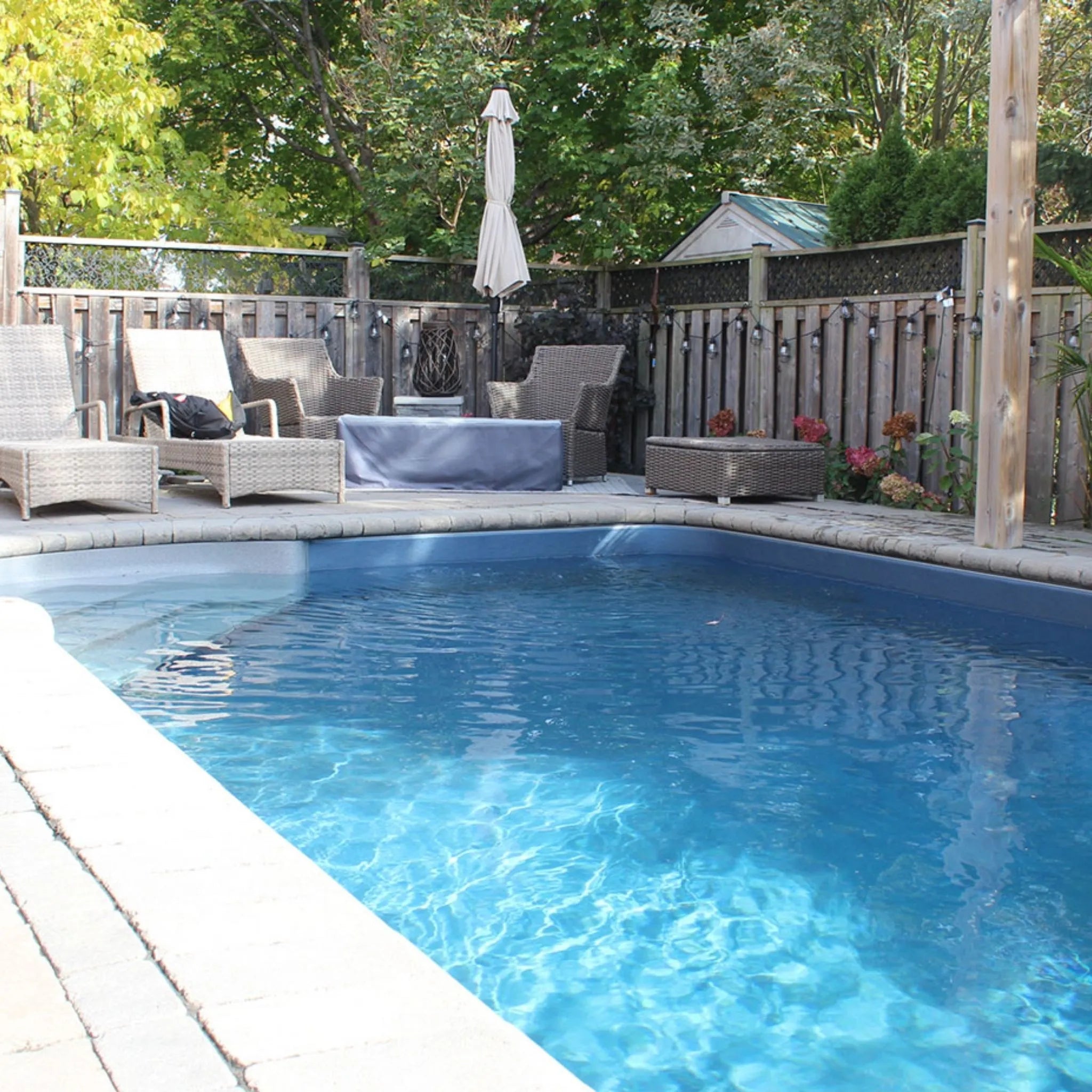 Blue Slate Shimmer Stone For Destination Series GLI Inground Pool Liner 27 Mil