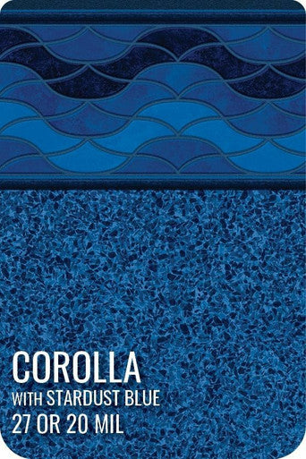 Corolla with Stardust Blue Premier Value Series GLI Inground Pool Liner 20 Mil