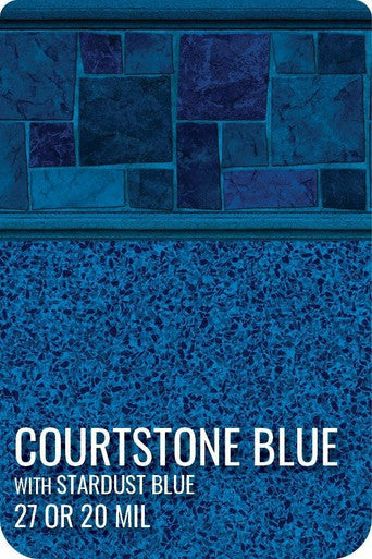 Courtstone Blue with Stardust Blue Premier Value Series GLI Inground Pool Liner 27 or 20 Mil