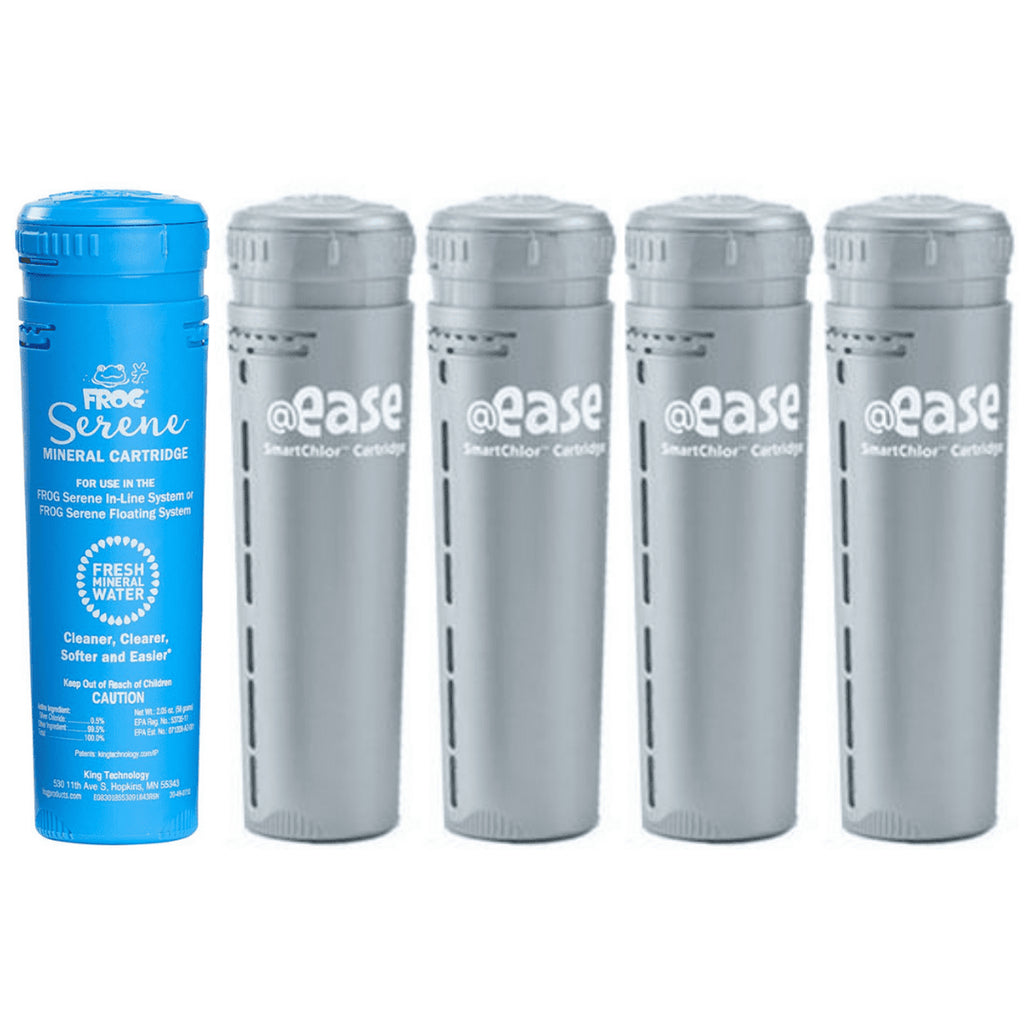 FROG @ease In-Line System Smart Chlor 4-Pack & 1 Mineral Cartridge