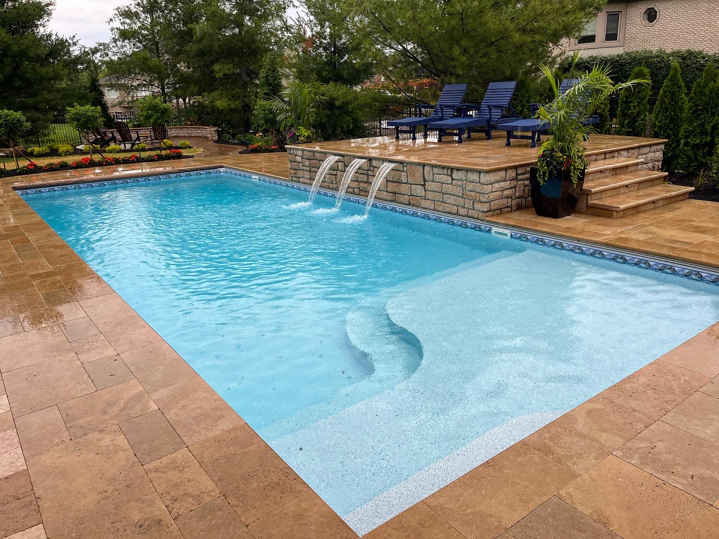 Crystal Quartz Full Floor Borderless GLI Inground Pool Liner 27 Mil