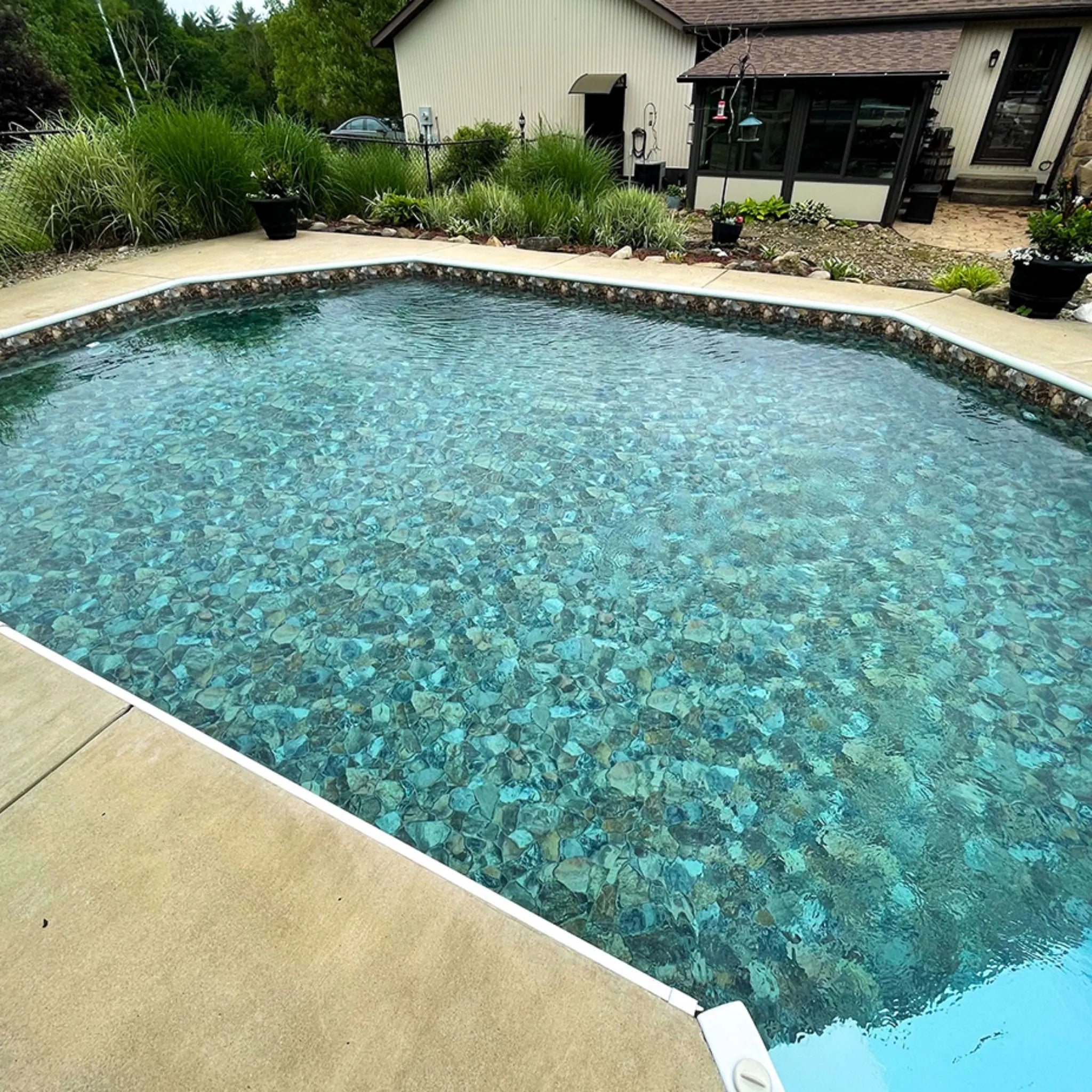 Flagstone Tan Borderless GLI Inground Pool Liner 27 Mil