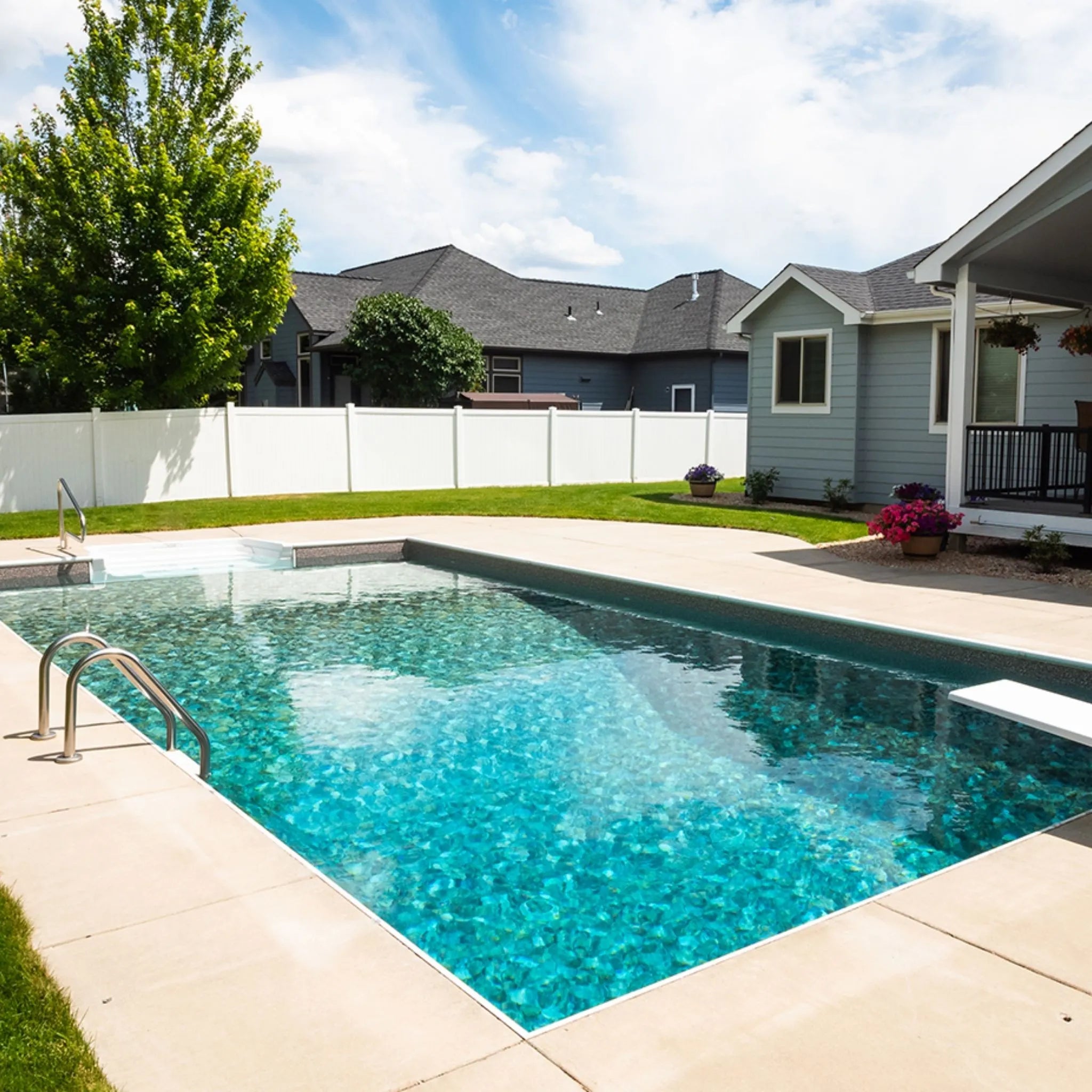 Flagstone Tan Borderless GLI Inground Pool Liner 27 Mil