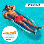 Spring Float Inflatable Pool Lounger with Hyper-Flate Valve