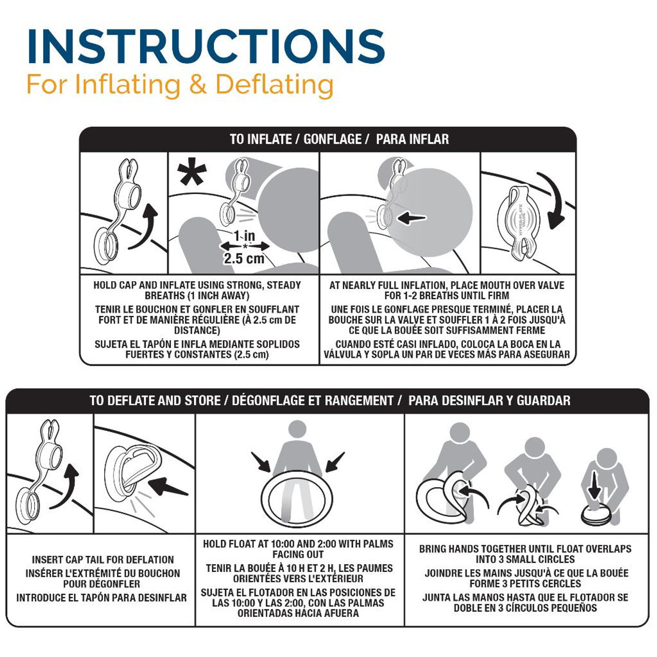 Spring Float Inflatable Pool Lounger with Hyper-Flate Valve