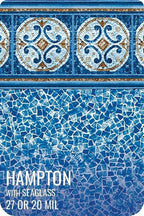 Hampton with SeaGlass Destination Series GLI Inground Pool Liner 27 or 20 Mil