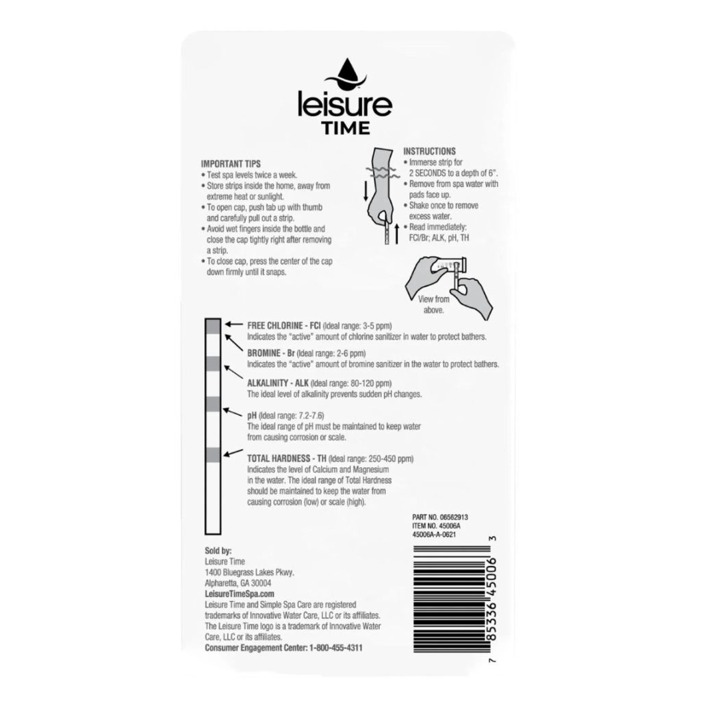 Leisure Time Chlorine and Bromine Test Strips