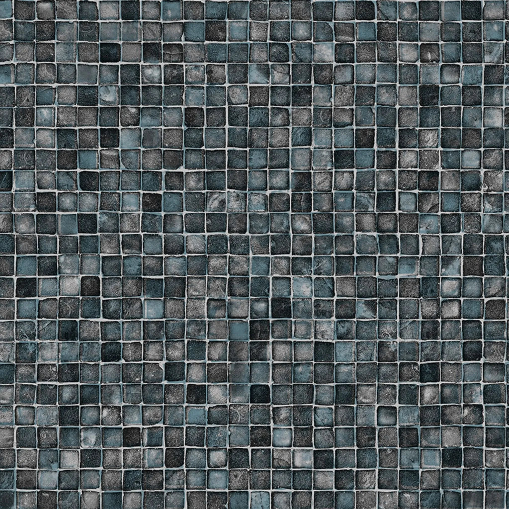 Grey Mosaic Full Floor Borderless GLI Inground Pool Liner 27 Mil