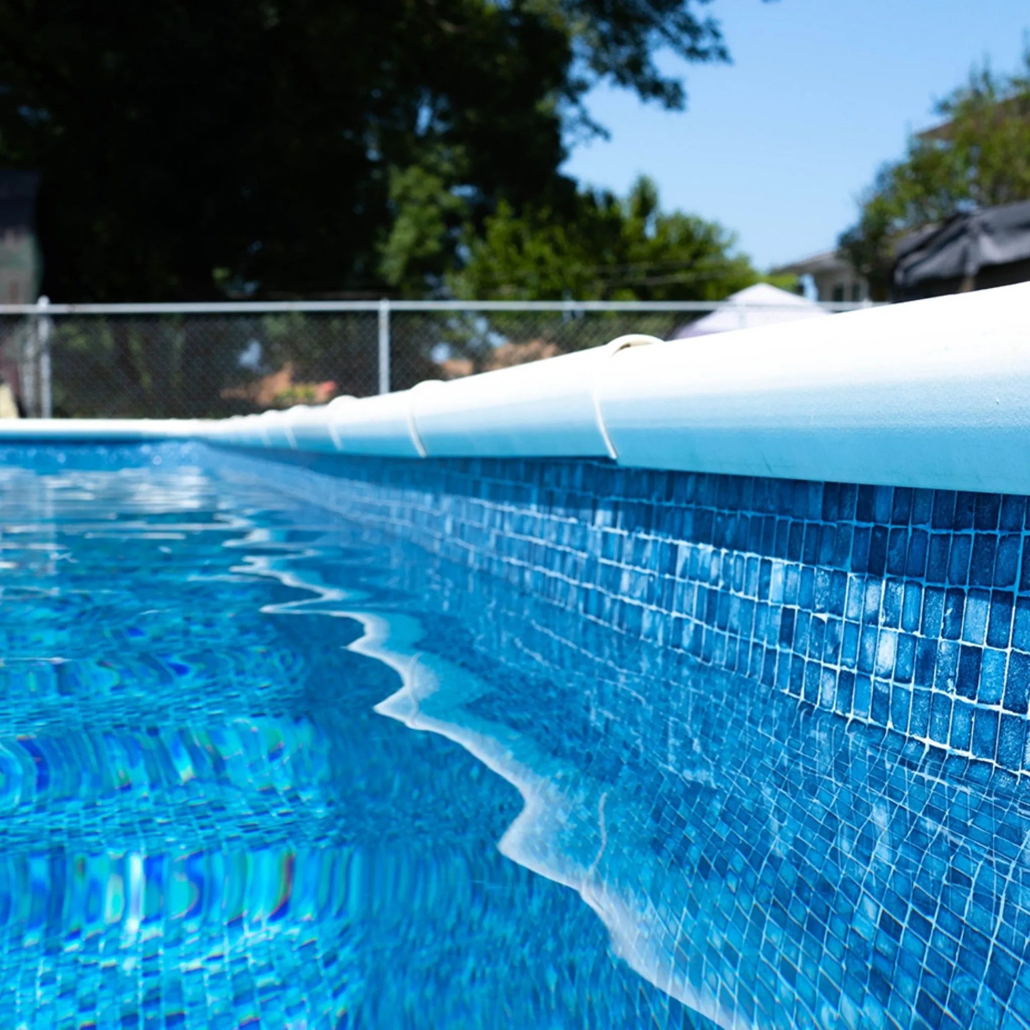 Mosaic Light Blue Full Floor Borderless GLI Inground Pool Liner 27 or 20Mil