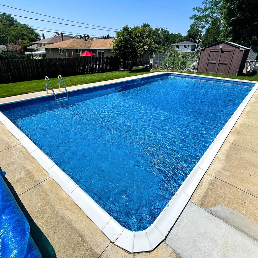 Mosaic Light Blue Full Floor Borderless GLI Inground Pool Liner 27 or 20Mil