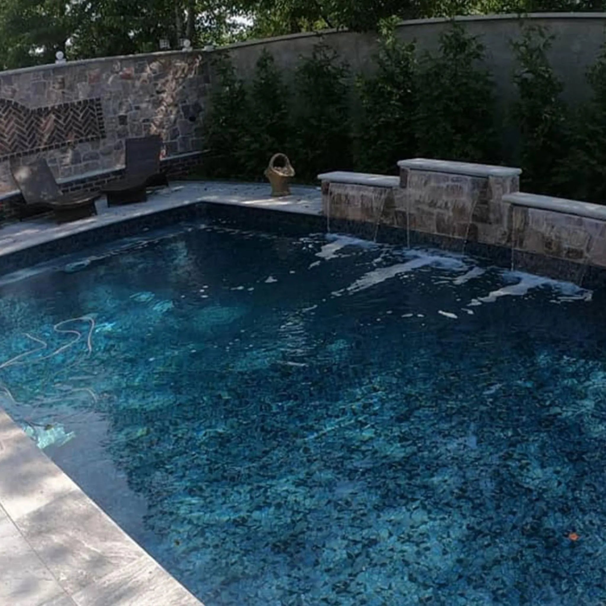 Obsidian Shimmer Stone For Destination Series GLI Inground Pool Liner 27 Mil