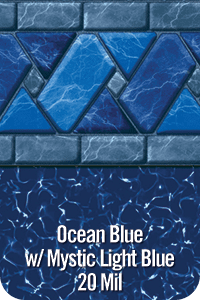 Ocean Blue GLI Inground Pool Liner 20 Mil