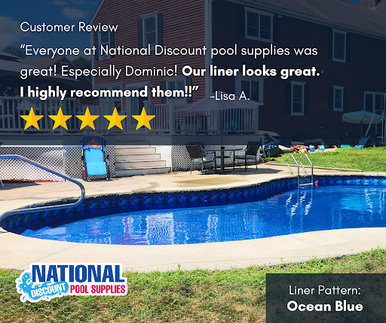 Ocean Blue with Mystic Light Blue GLI Inground Pool Liner 20 Mil