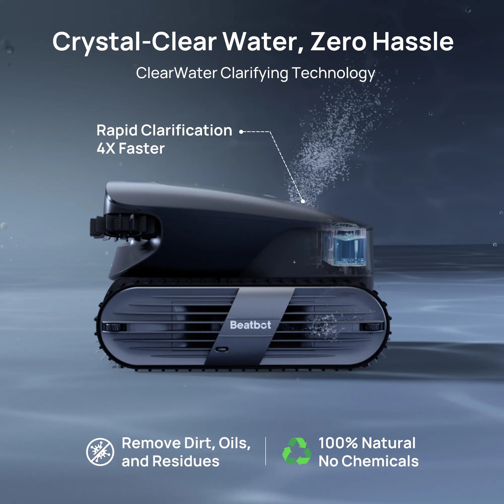 Beatbot P300 Ultra Cordless Robotic Pool Cleaner – 5-in-1 AI Cleaning with 5HybridSense™ Technology