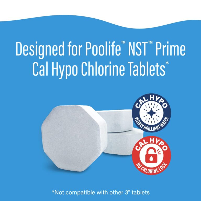 Poolife NST Prime Cal Hypo Chlorine Tablets compatibility graphic