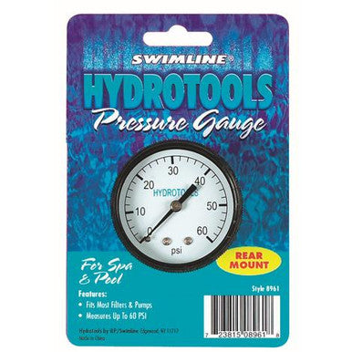 HydroTools 8963 Pool Filter Pressure Gauge - Rear Mount