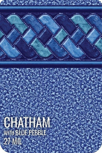 Chatham with Blue Pebble Premier Value Series GLI Inground Pool Liner 27 Mil