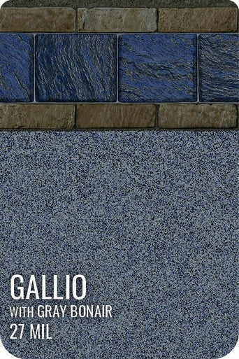 Gallio with Gray Bonair Premier Value Series GLI Inground Pool Liner 27 Mil