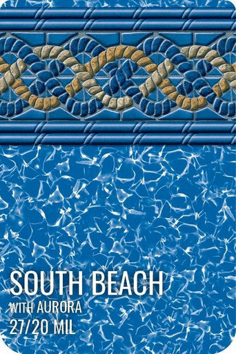 South Beach with Aurora Premier Value Series GLI Inground Pool Liner 27/20 Mil