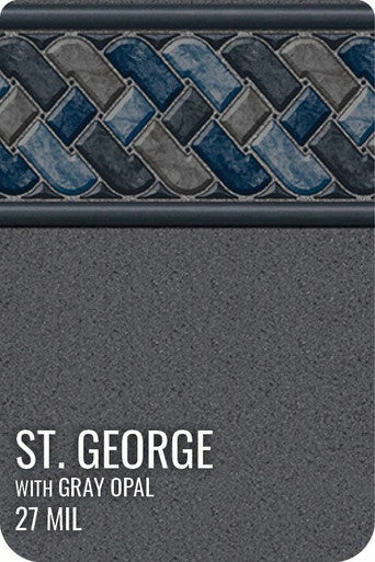 St. George with Gray Opal Premier Value Series GLI Inground Pool Liner 27 Mil