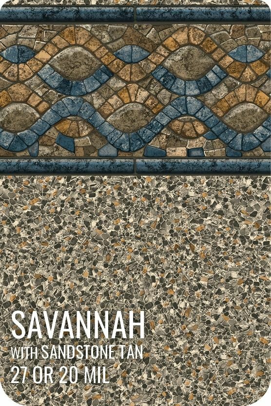 Savannah with Sandstone Destination Series GLI Inground Pool Liner 27 or 20 Mil