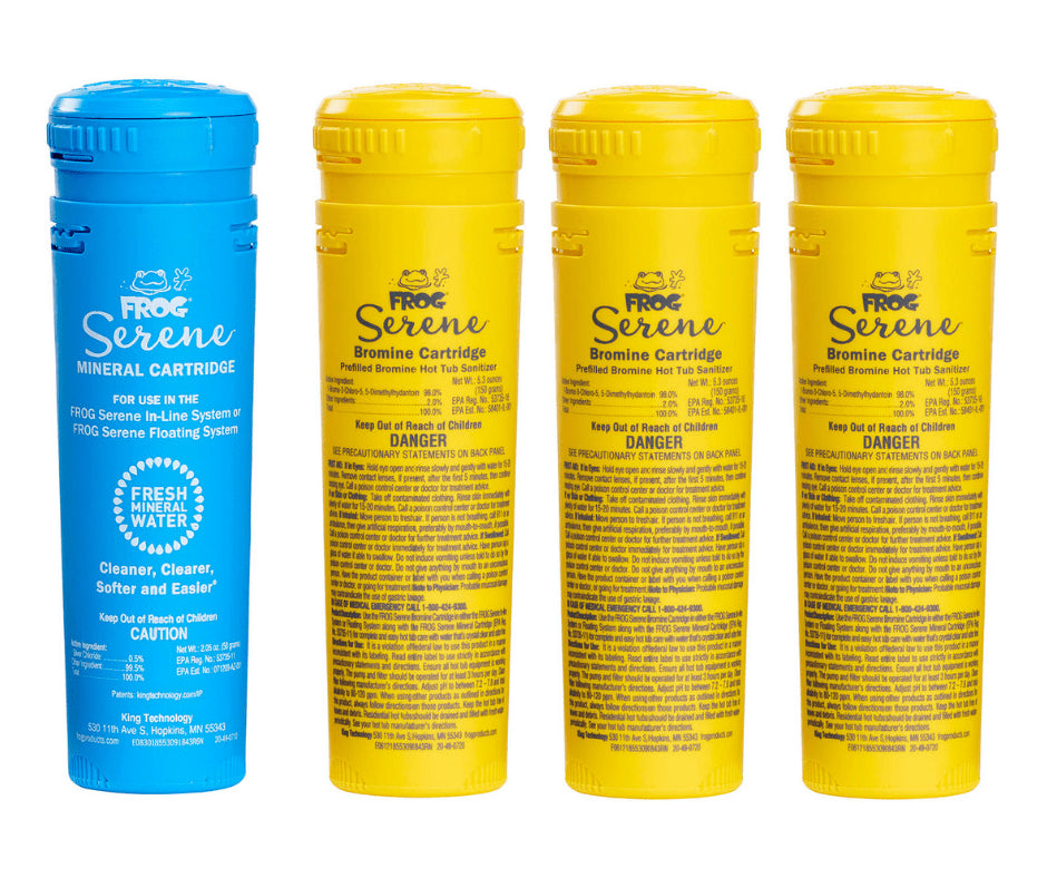 Spa FROG Serene Cartridge Kit 1 Mineral 3 Bromine Cartridges