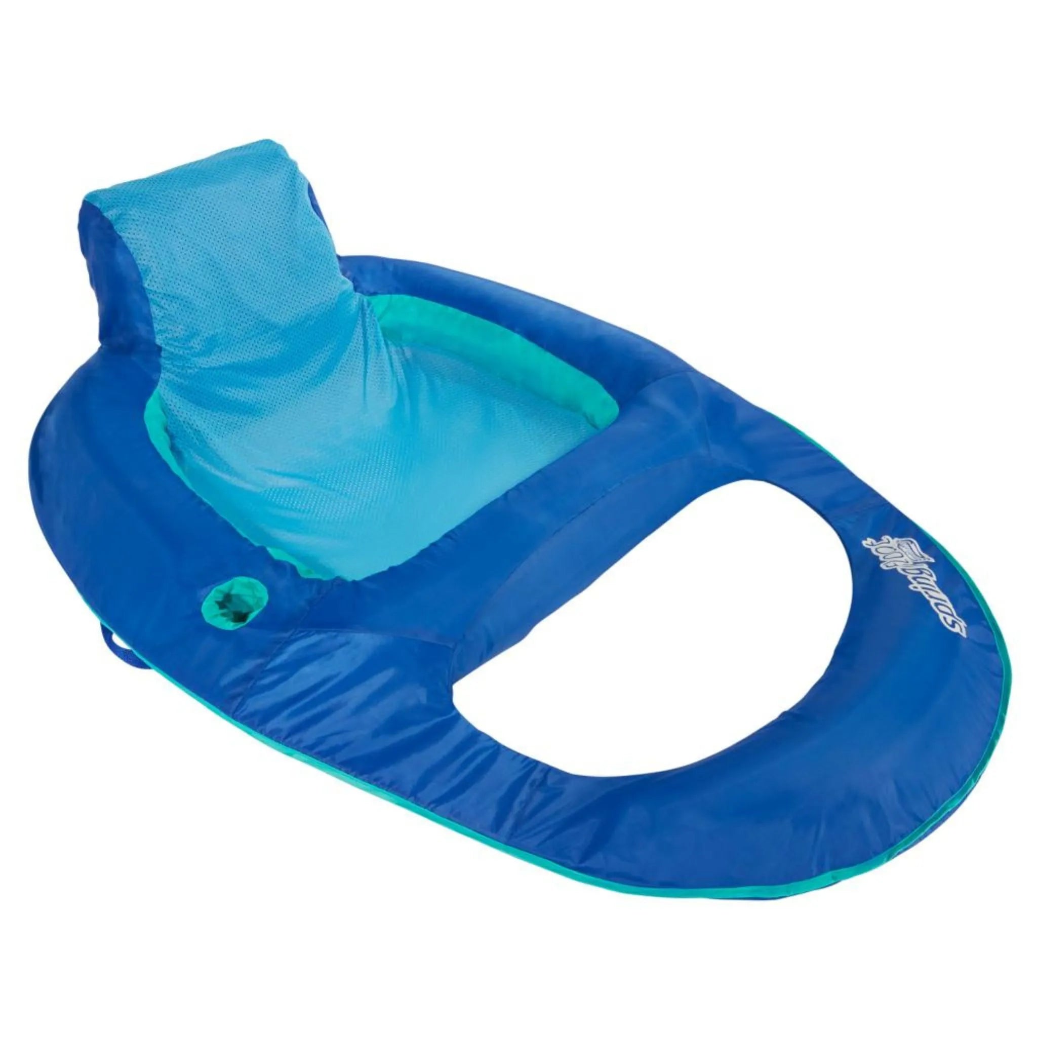 Spring Float Recliner for Pool or Lake with Hyper-Flate Valve