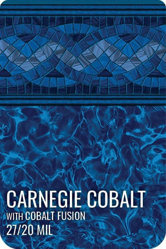 Carnegie Cobalt with Cobalt Fusion Signature Series Vinyl Liner for Inground Pools 27/20 Mil