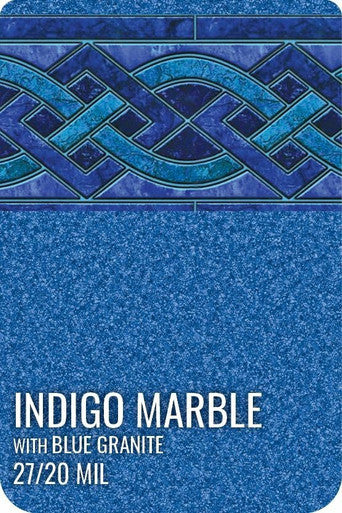 Indigo Marble Signature Series Vinyl Liner for Inground Pools 27 Mil