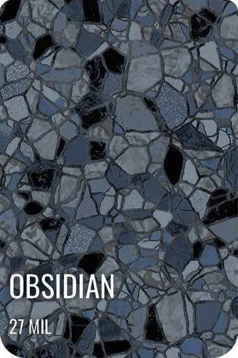 Obsidian Shimmer Stone For Destination Series GLI Inground Pool Liner 27 Mil