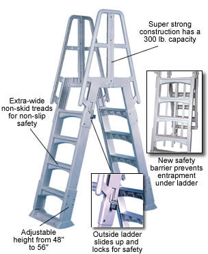Vinyl Works SLA Slide & Lock A-Frame Pool Ladder